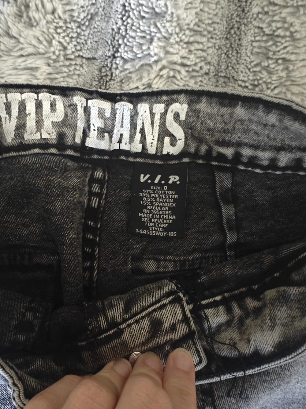 VIP Gray Cargo Flare Wide-Leg Jeans - Picture 2 of 4
